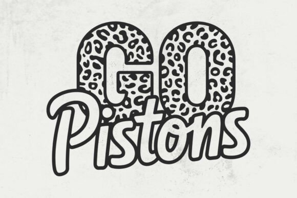 Go Pistons Leopard Graphics for Crafts