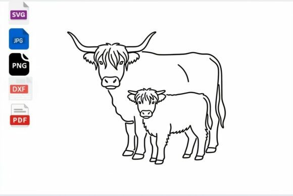 Highland Cow SVG for Crafts & Graphics