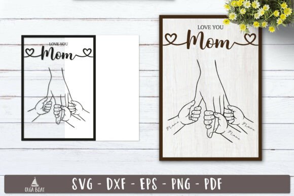 Love You Mom SVG: Graphics for Crafts