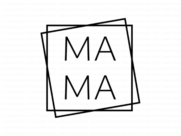 Mama Double Frame Svg: Graphics for Crafts