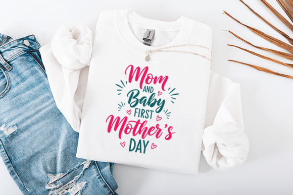 Mom and Baby First Mother’s Day SVG for Crafts