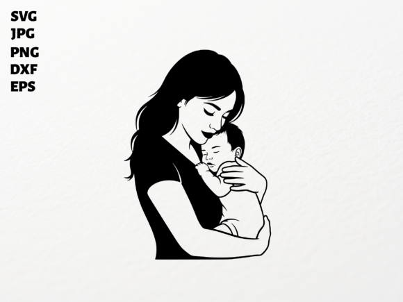 Mom and Baby Love SVG: Graphics for Crafts & Blogs