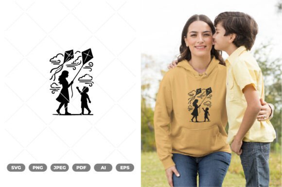 Mom & Child SVG: Graphics for Crafts