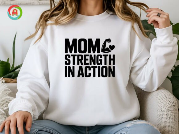 Mom Strength SVG: Graphics for Crafts & Brands