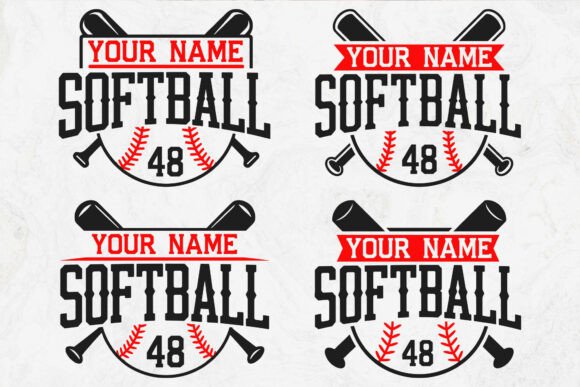 Softball Team Template: Graphics for Crafts & Blogs
